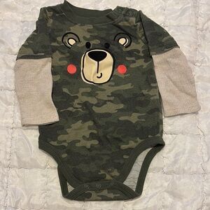 Garanimals Green and Cream Bodysuit One Piece